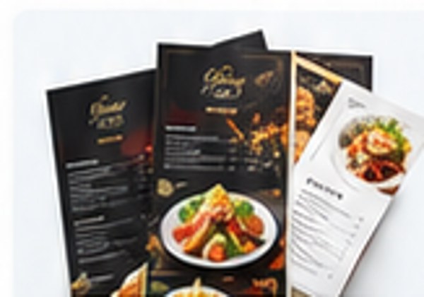 Menus printed product example